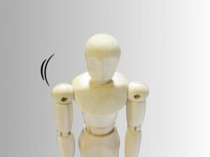 お辞儀をするデッサン人形